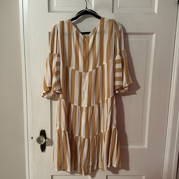 COPY - Faithful The Brand Anthropologie NWT Midi Dress Size 4/Small Tan/White S… - Picture 9 of 13
